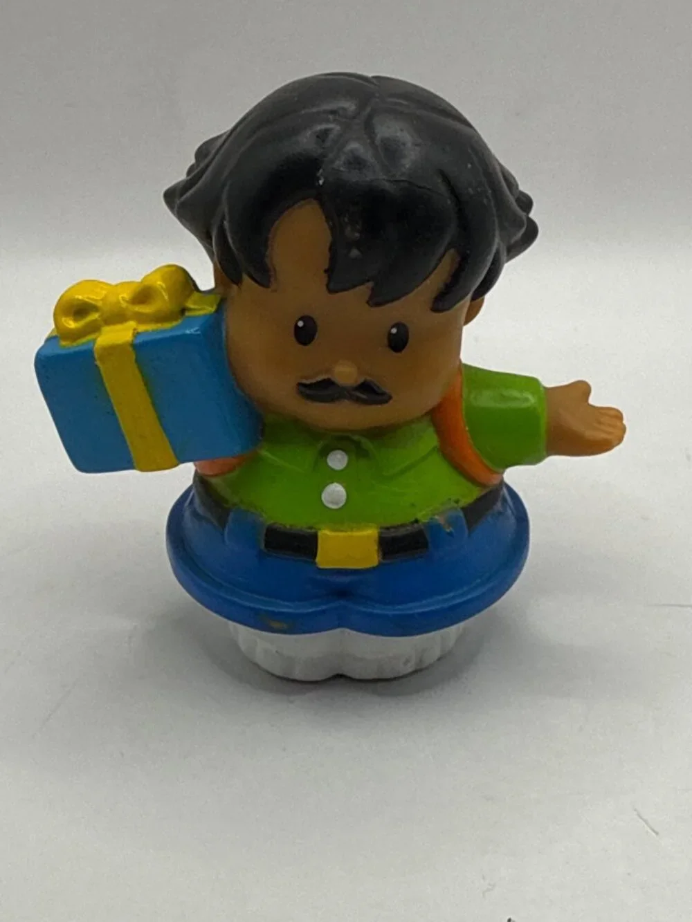 Fisher Price Little People Hispanic Dad Father Gift Box Mustache Toy Figure